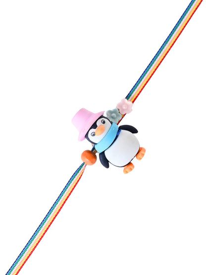 Chill Vibes Rakhi with a Winter-Ready Penguin Pal