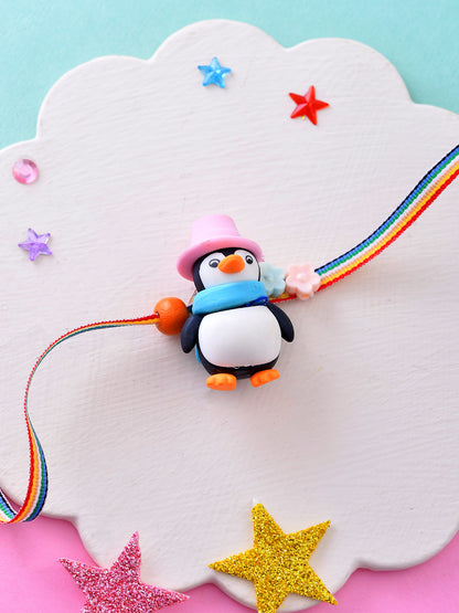 Chill Vibes Rakhi with a Winter-Ready Penguin Pal