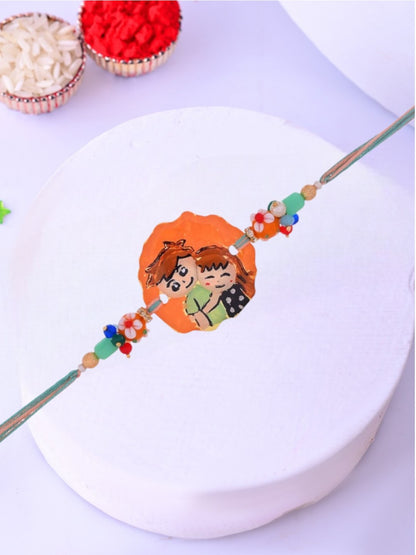 Hand-Painted Sibling Rakhi