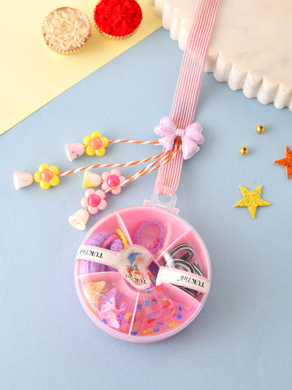 Pink Multi-Utility Rakhi Gift Set