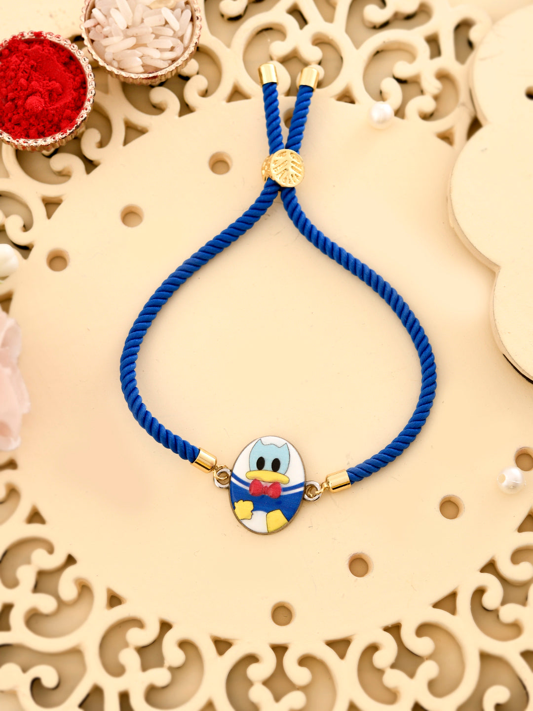 Joyful Donald Duck Kids Bracelet Rakhi