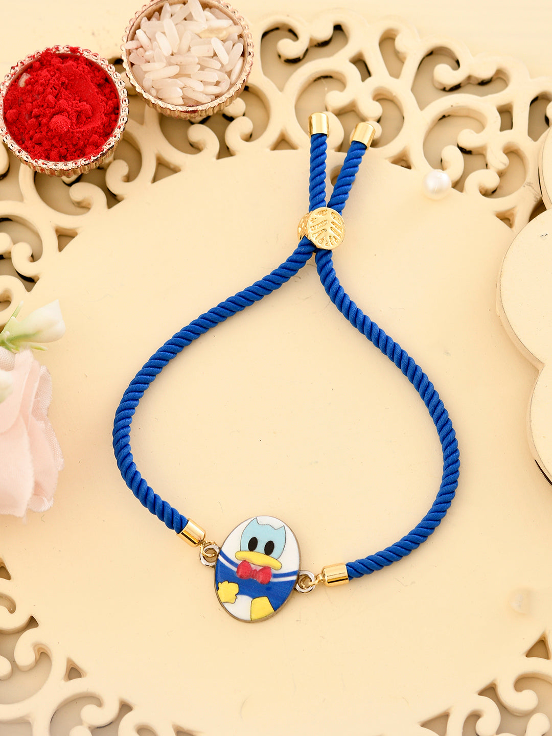 Joyful Donald Duck Kids Bracelet Rakhi