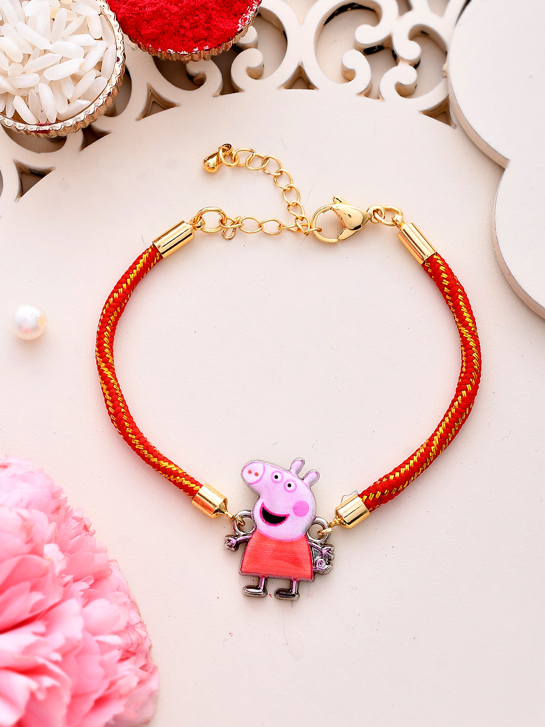 Peppa Pig Red Thread Bracelet Rakhi