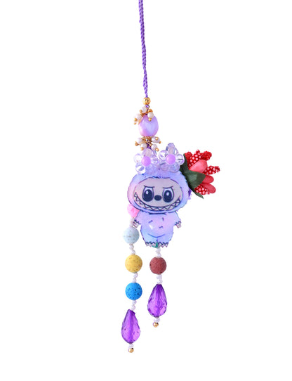 Labubu Purple Cartoon Beaded Charm