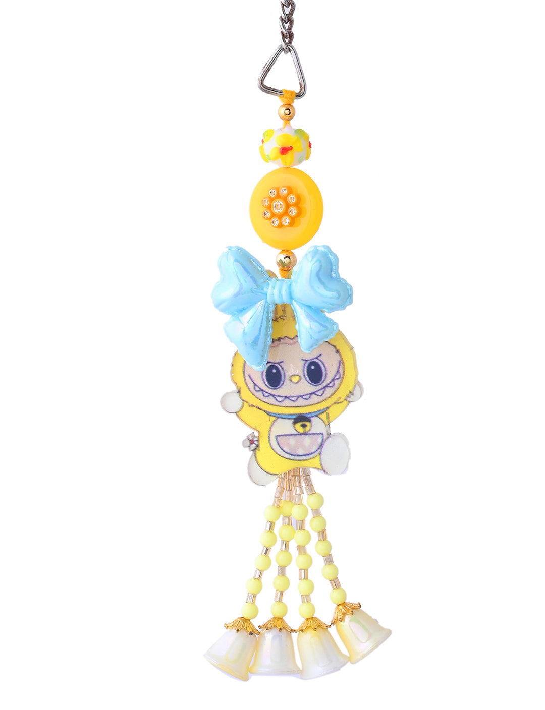 Labubu Yellow Bow Cartoon Keychain
