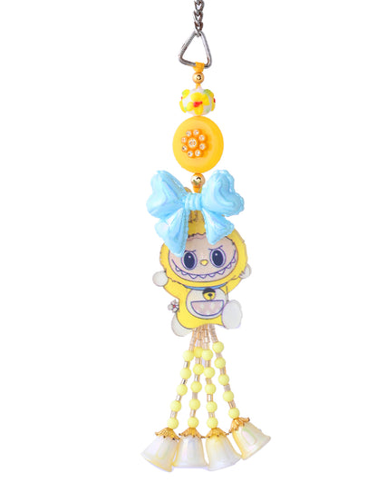Labubu Yellow Bow Cartoon Keychain