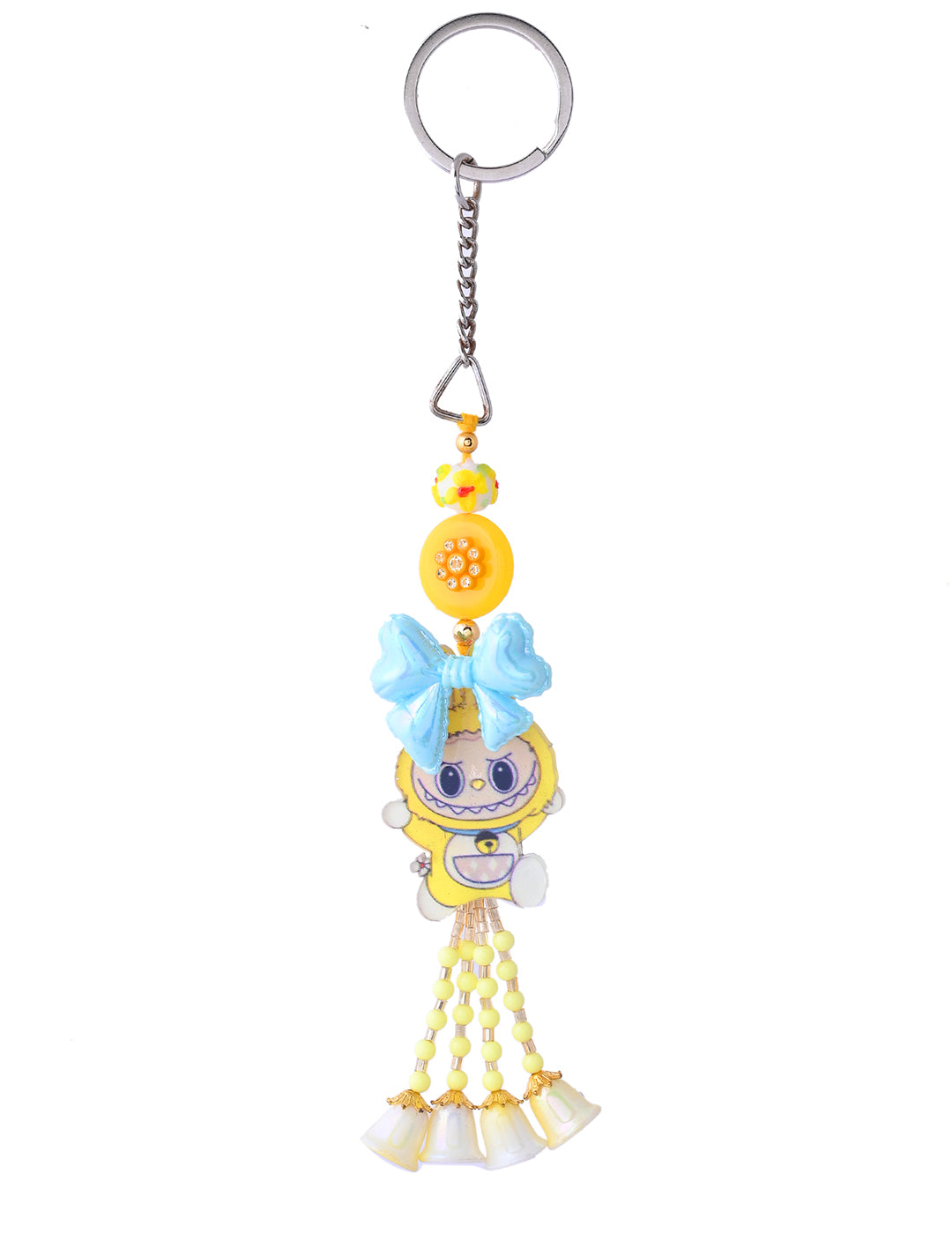 Labubu Yellow Bow Cartoon Keychain