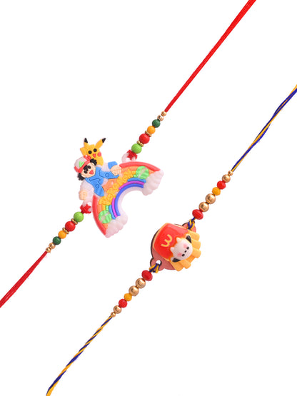 Pokemon & McDonald's Fries Theme Kids Rakhi Combo