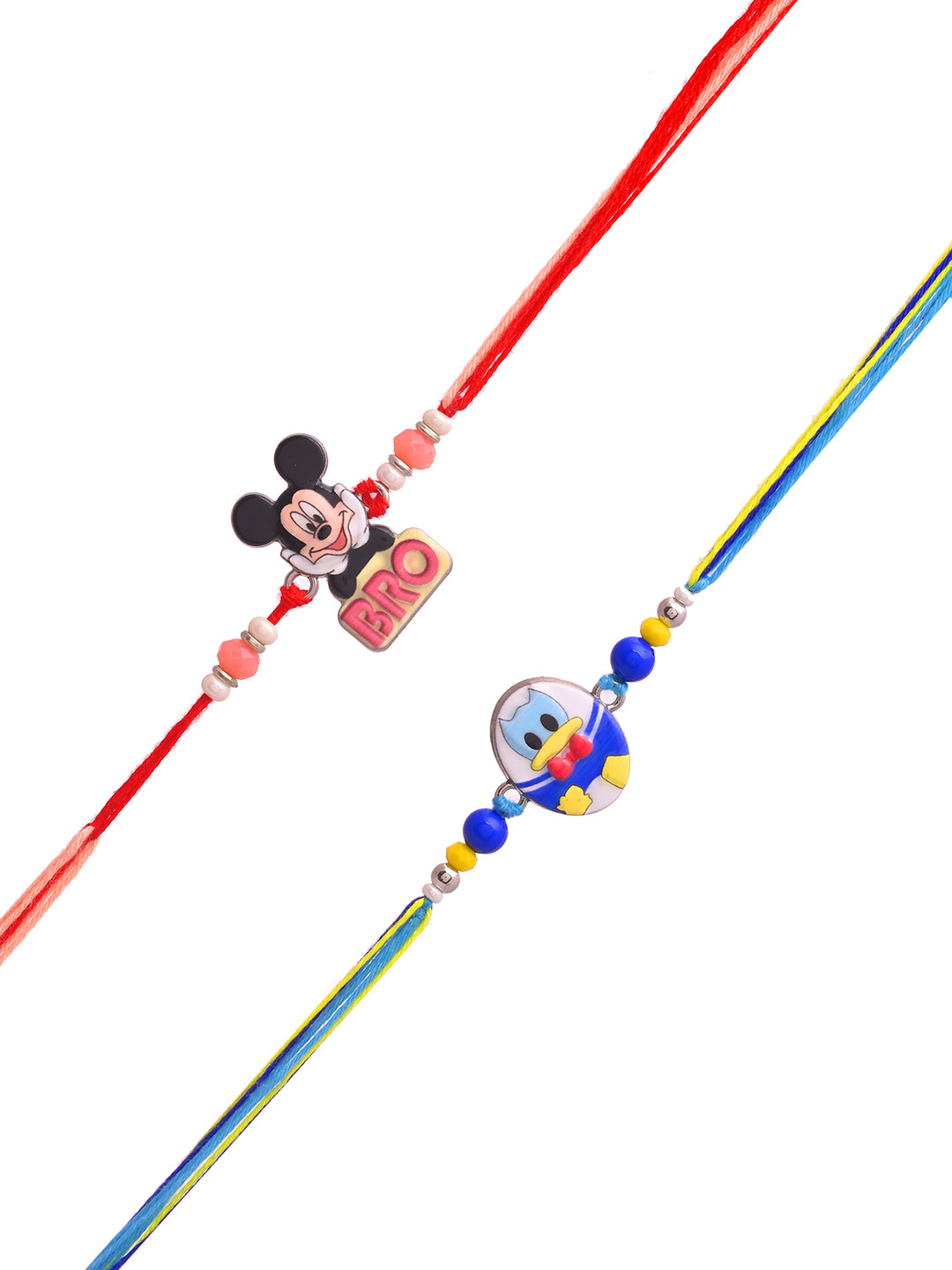 Set of 2 Donald Duck & Mickey BRO Printed Rakhis for Boys