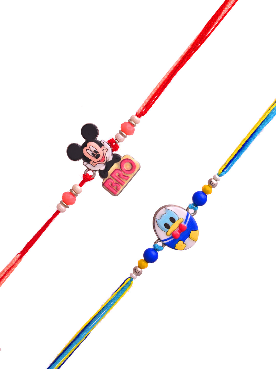 Set of 2 Donald Duck & Mickey BRO Printed Rakhis for Boys