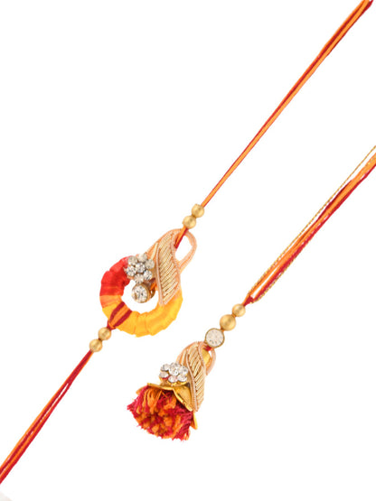 Handcrafted Mauli Rakhi with Embellished Beads