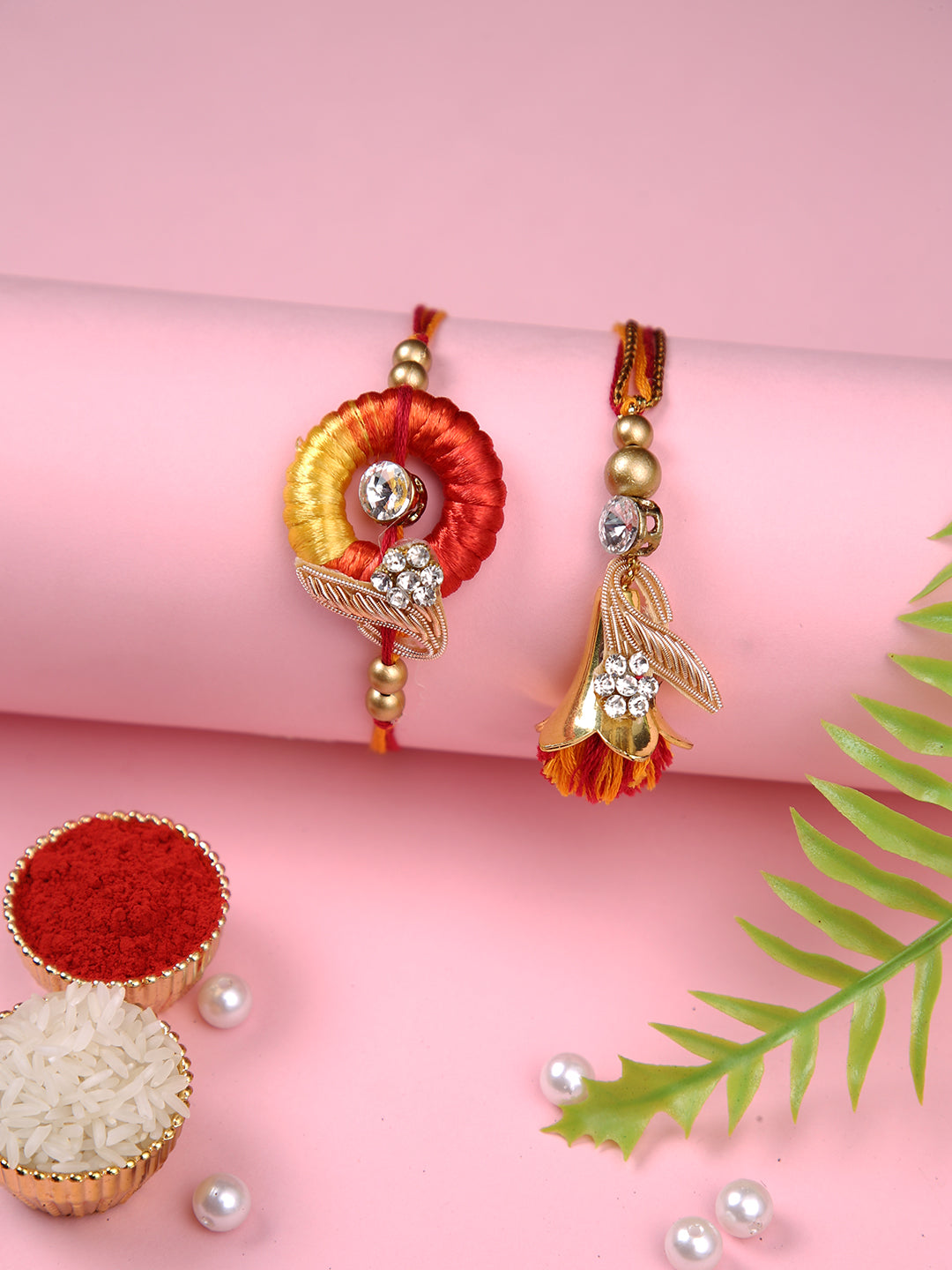 Handcrafted Traditional Mauli Bhaiya Bhabhi Rakhi