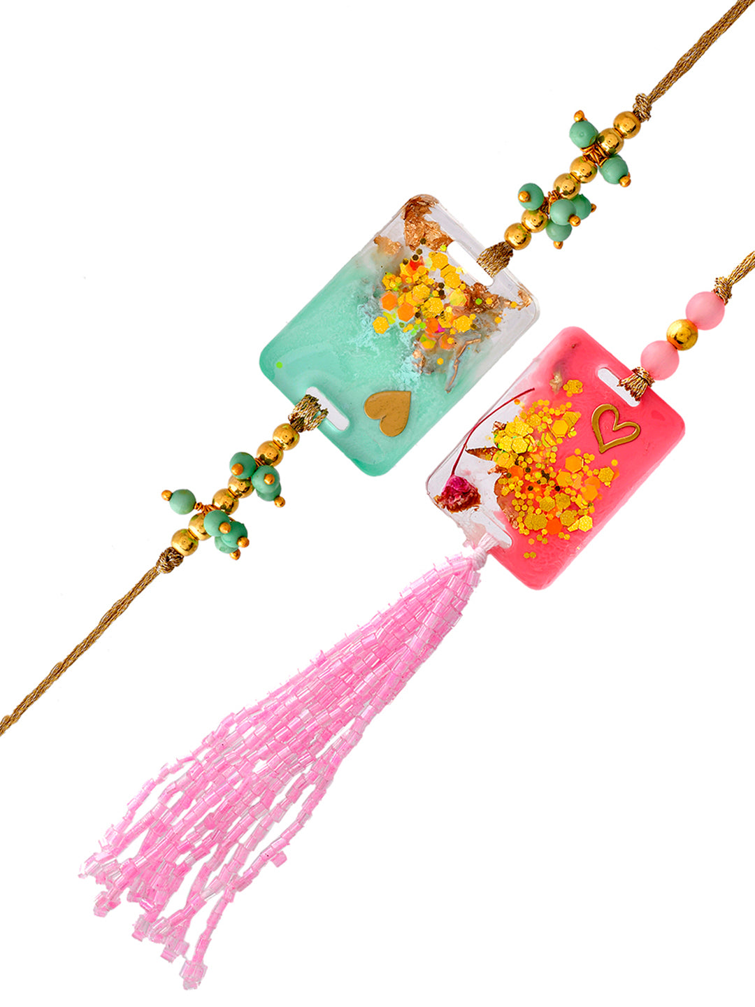Handcrafted Resin Bhaiya Bhabhi Rakhi