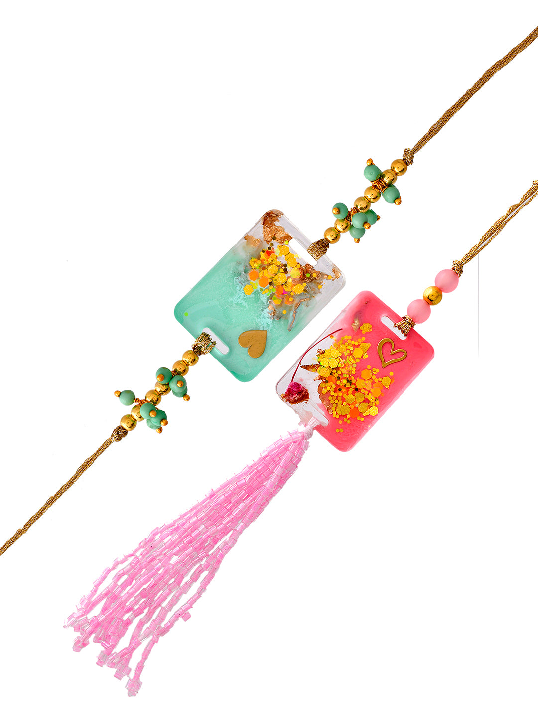 Handcrafted Resin Bhaiya Bhabhi Rakhi