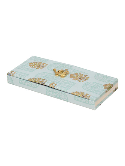Blue and Gold Bhaiya Bhabhi Rakhi with Sweet Box