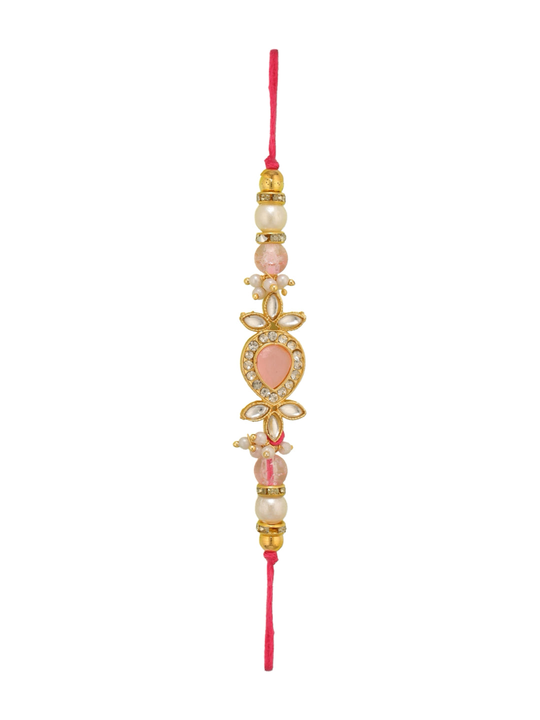 Premium Pink Rakhi with 200 Gm Kanpuri Laddu - Raksha Bandhan Gift Set for Brother