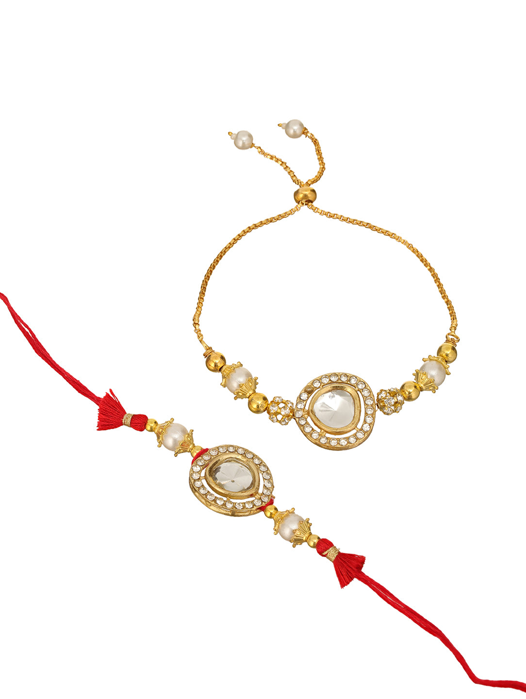 Premium Red Rakhi with 200 Gm Kaju Katli - Raksha Bandhan Gift Set for Brother