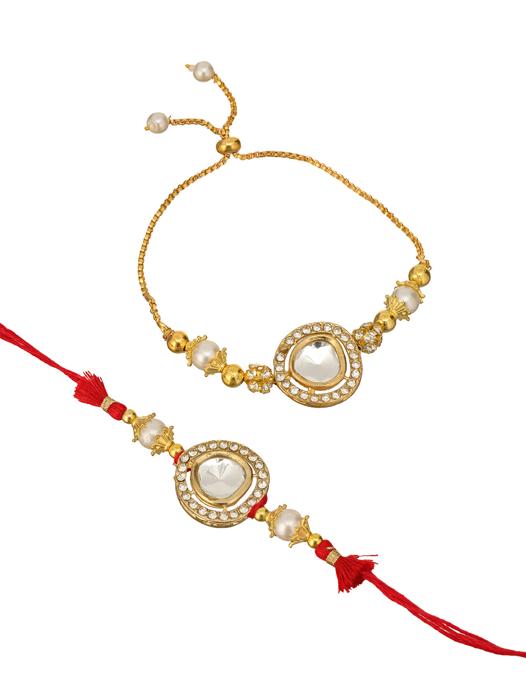Premium Red Rakhi with 200 Gm Kaju Katli - Raksha Bandhan Gift Set for Brother