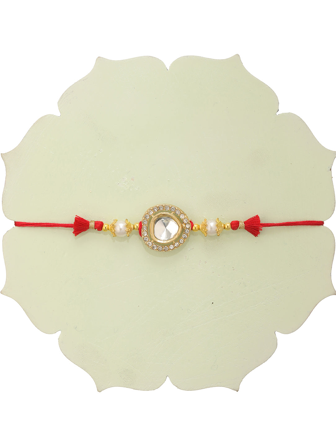 Premium Red Rakhi with 200 Gm Kaju Katli - Raksha Bandhan Gift Set for Brother