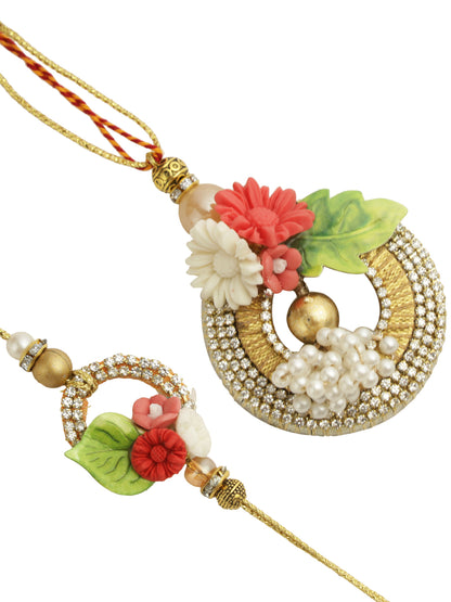 Petal and Pearl Bhaiya Bhabhi Rakhi Set