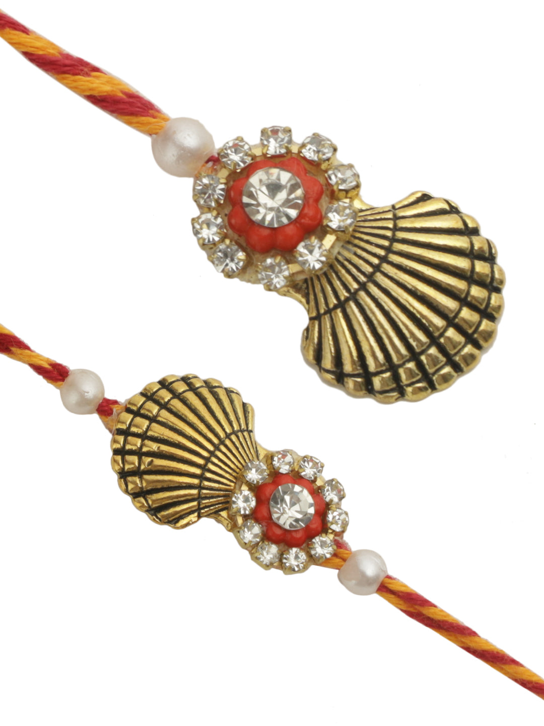 Golden Shell Bhaiya Bhabhi Rakhi