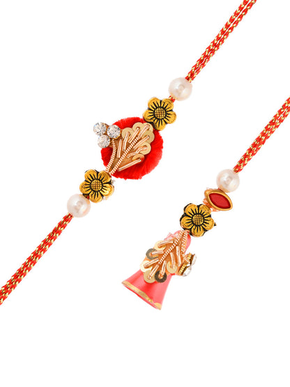 Intriquisite leaf work Bhaiya Bhabhi Rakhi