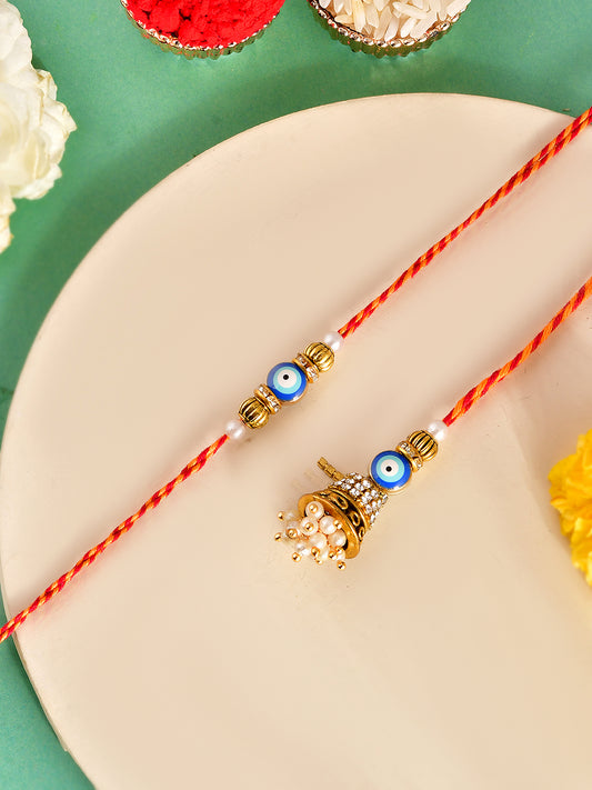 Evil Eye and Jhumki Bhaiya Bhabhi Rakhi Set with Box