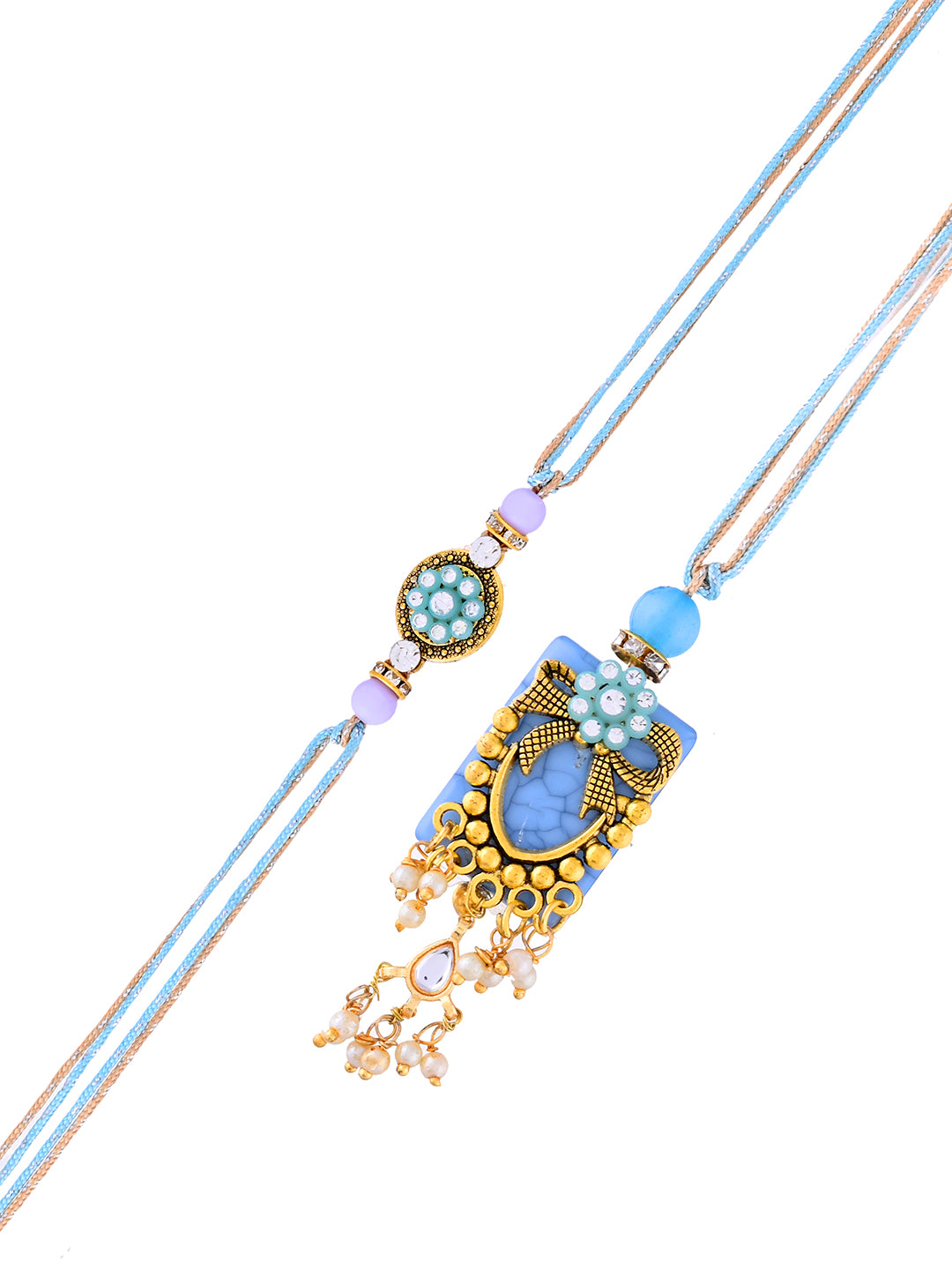 Handcrafted Royal Jharokha Bhaiya Bhabhi Rakhi Set