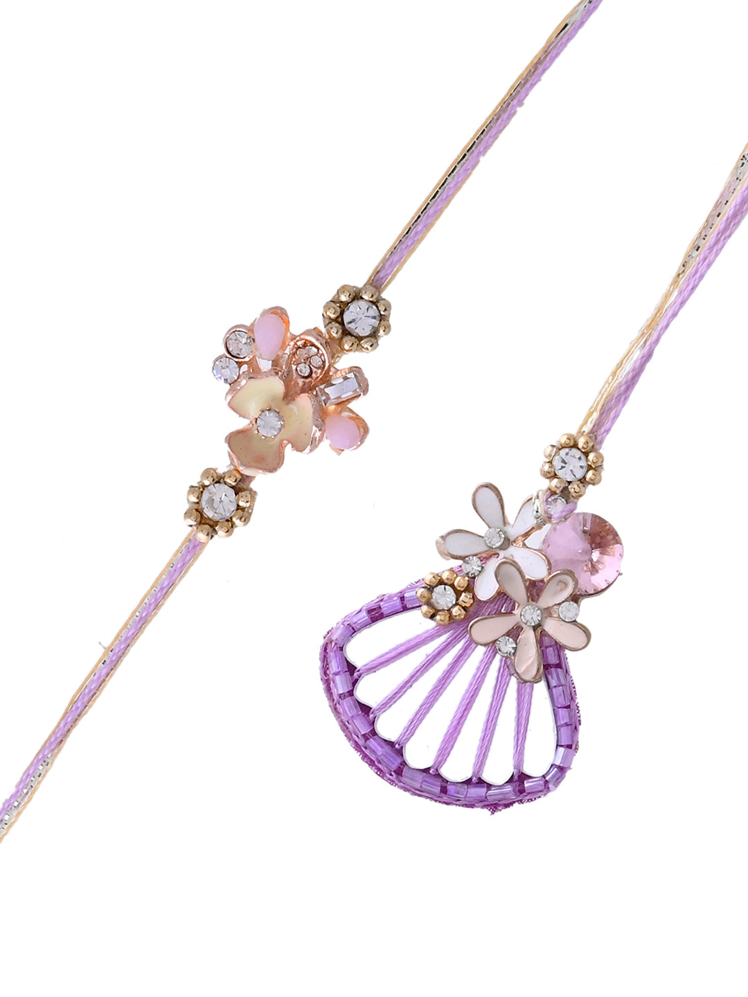 Festive Handpicked Lavender Floral Bhaiya Bhabhi Set with Box
