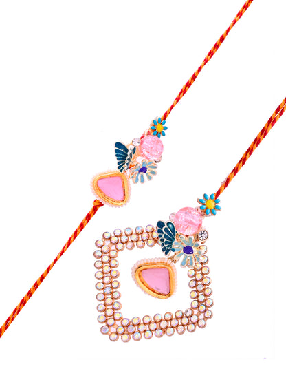 Elegant Bhaiya-Bhabhi Rakhi set
