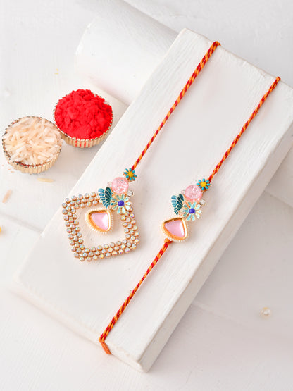 Elegant Bhaiya-Bhabhi Rakhi set