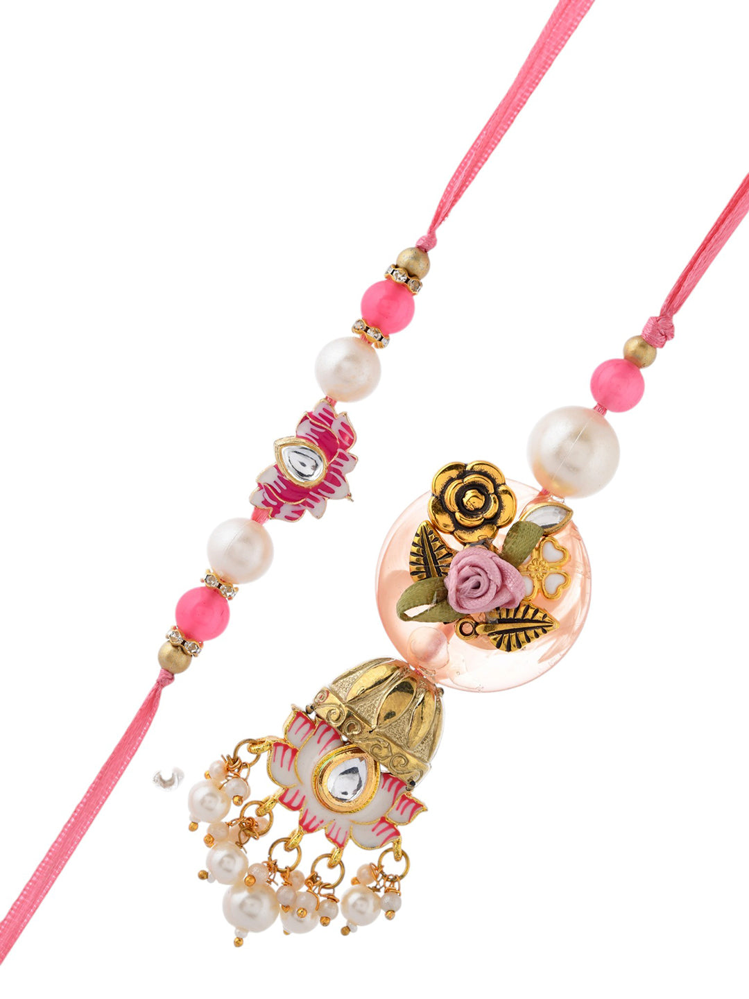 Red Gold Traditional Bhaiya Bhabhi Rakhi