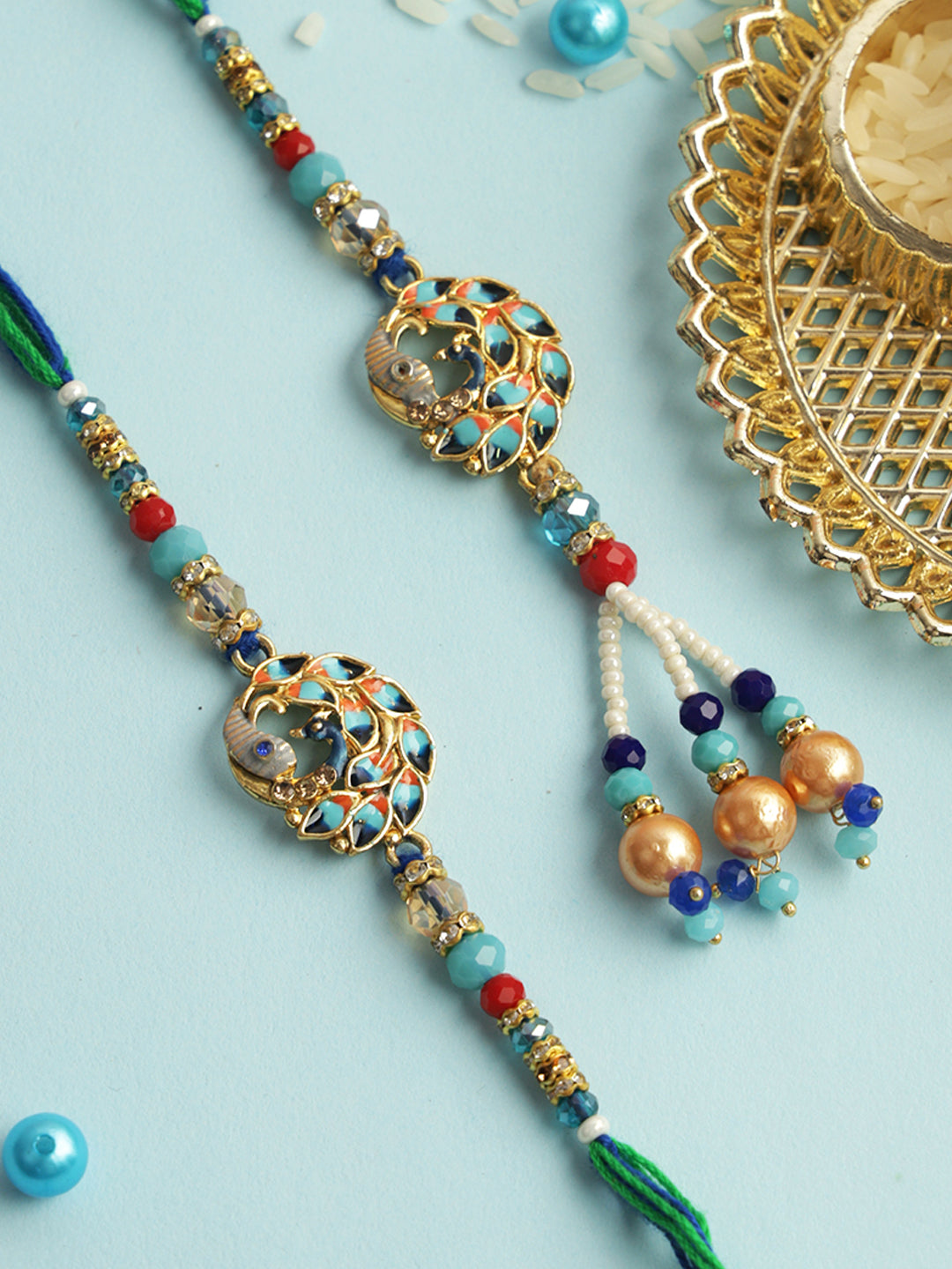 Peacock Delight Bhaiya Bhabhi Rakhi