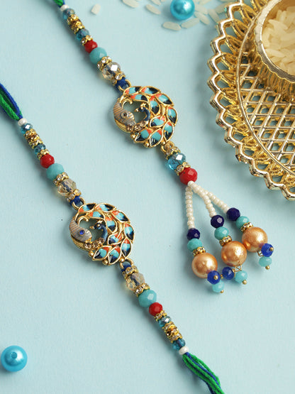 Peacock Delight Bhaiya Bhabhi Rakhi