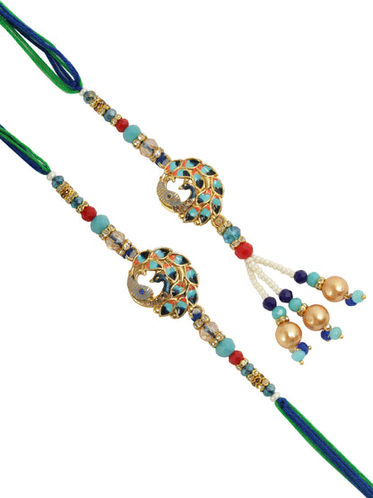 Peacock Delight Bhaiya Bhabhi Rakhi