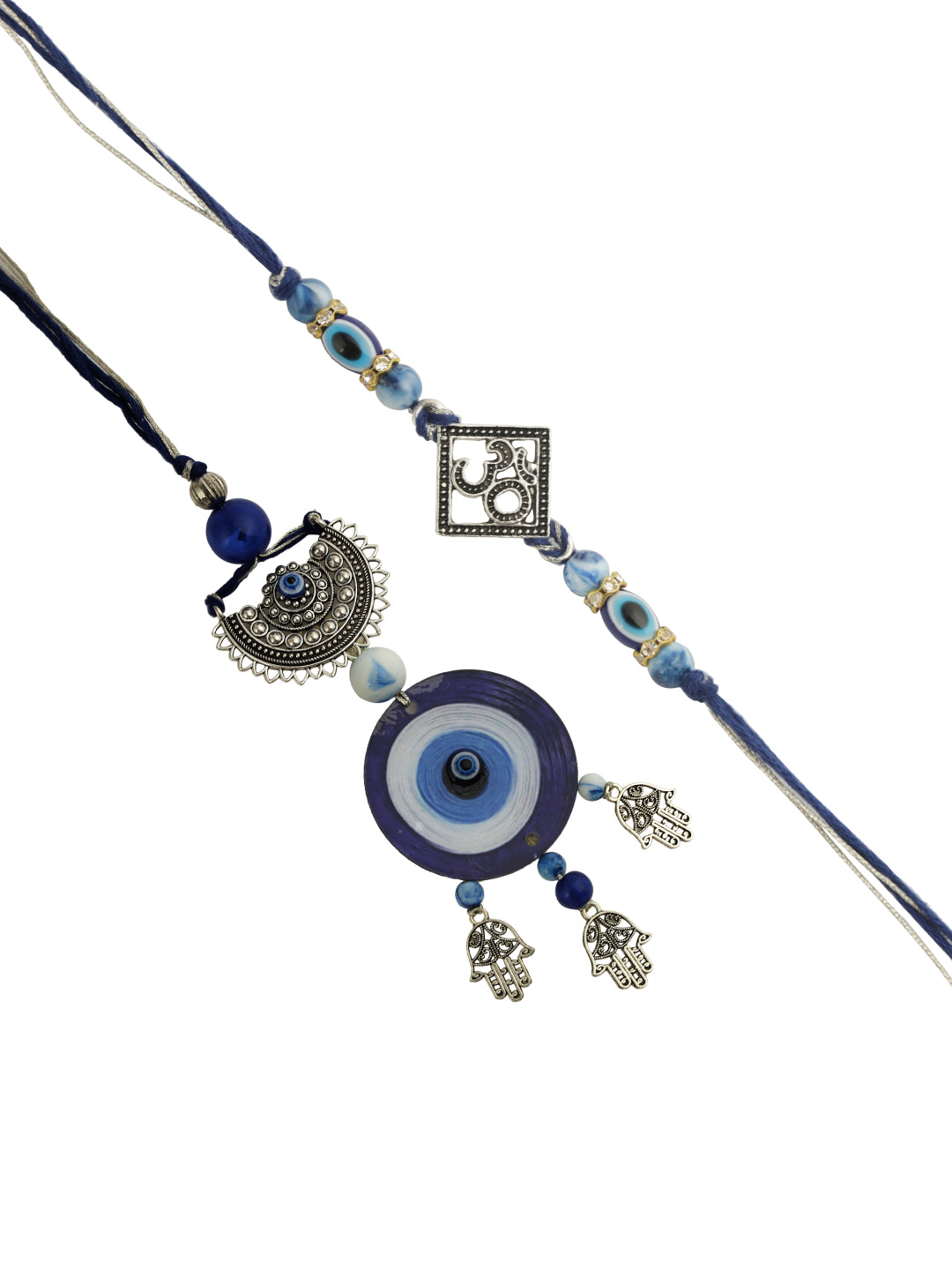 Majestic Evil Eye Bhaiya Bhabhi Rakhi Set