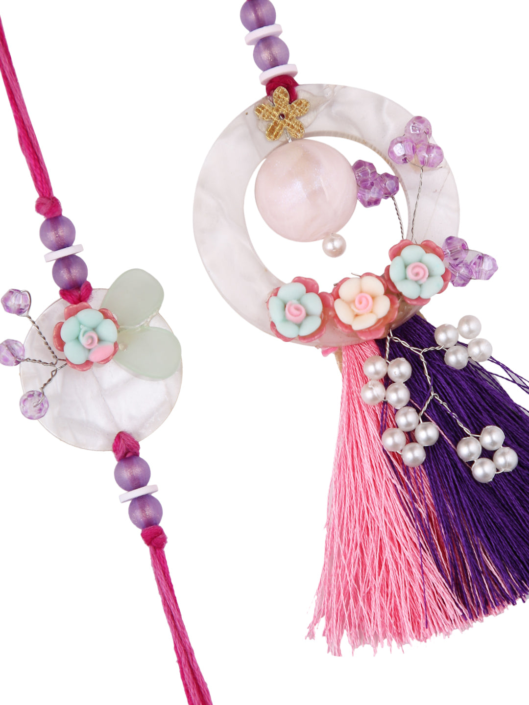 Floral & Thread work Bhaiya Bhabhi Rakhi