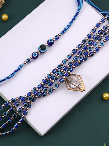 Blue Eye Evil Multilayered Bhaiya Bhabhi Rakhi