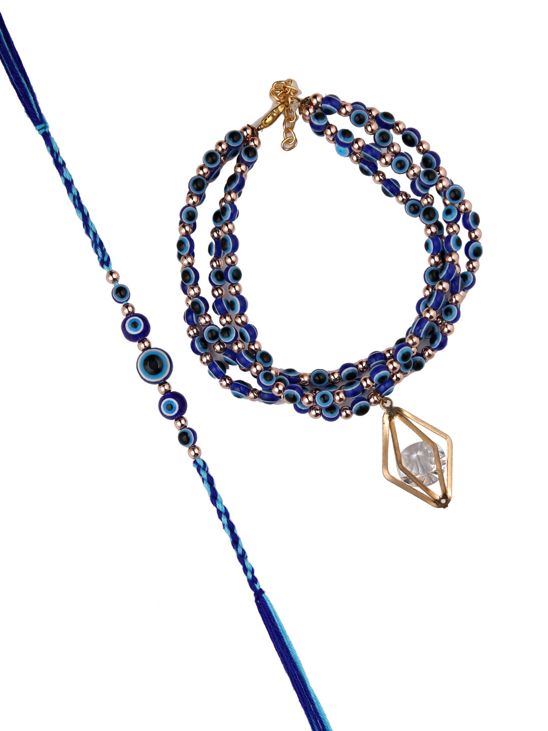 Blue Eye Evil Multilayered Bhaiya Bhabhi Rakhi