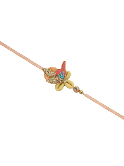 Multi-coloured Beaded Elegance Bhaiya Bhabhi Rakhi
