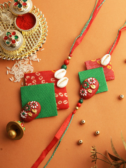 Traditional Festive Bhaiya Bhabhi Rakhi Pair