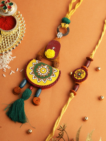 Traditional Artistry Bhaiya Bhabhi Rakhi Pair
