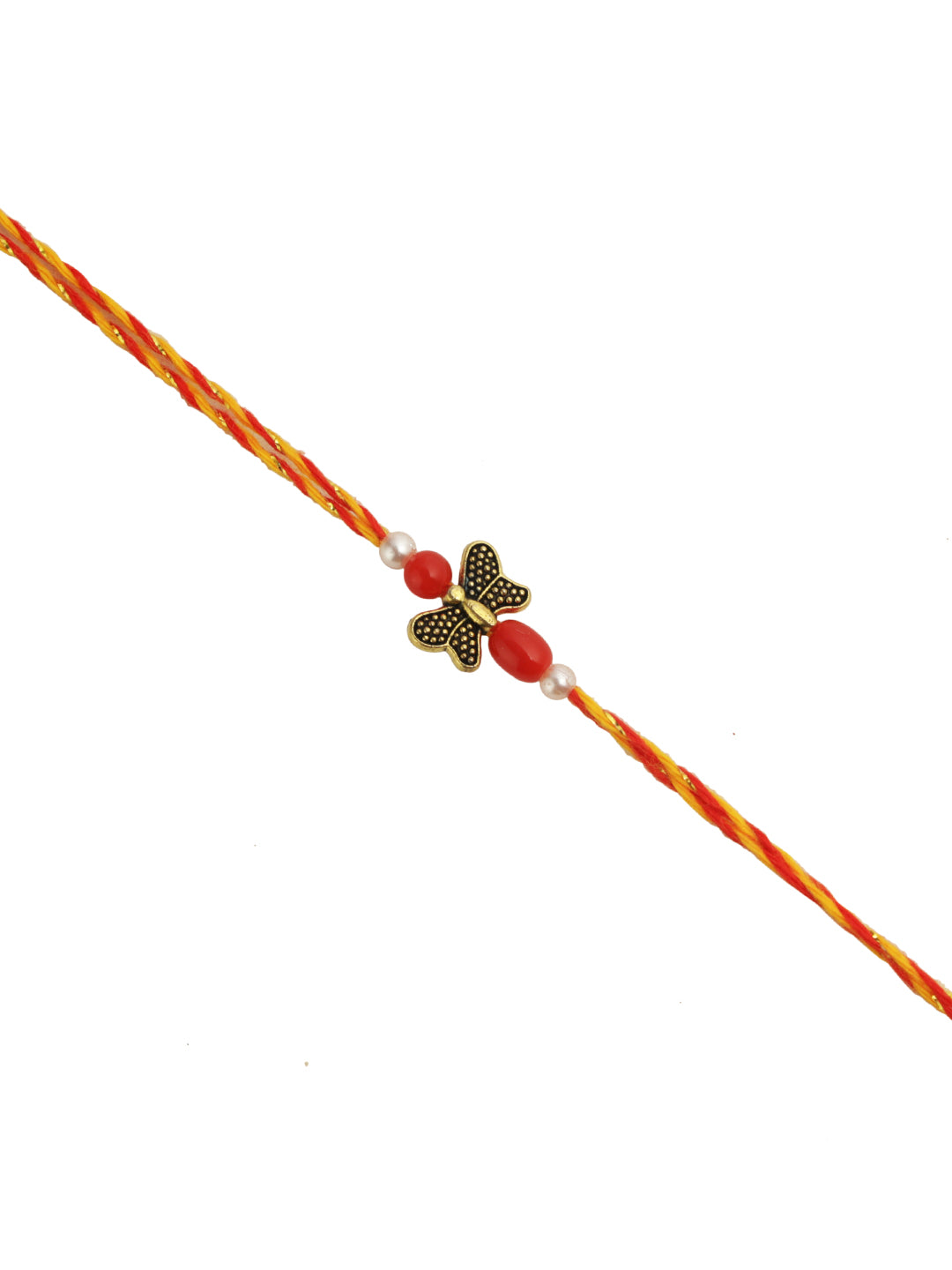 Delicate Butterfly Charm Bhaiya Bhabhi Rakhi Pair