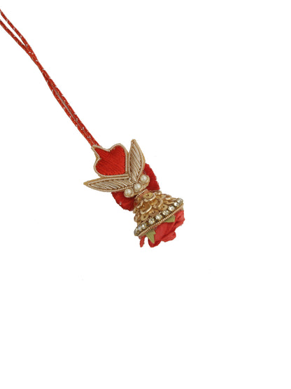 Stone Work with Thread Bhaiya Bhabhi Rakhi Set