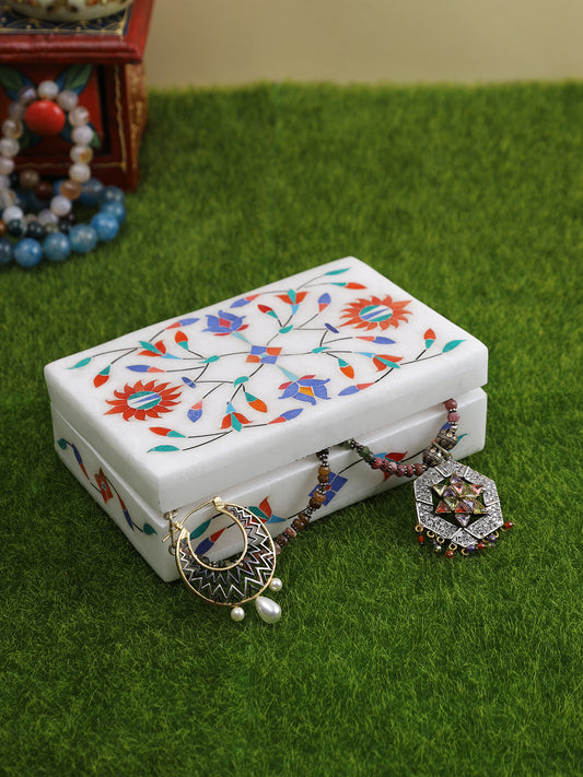 White Stone Storage Box