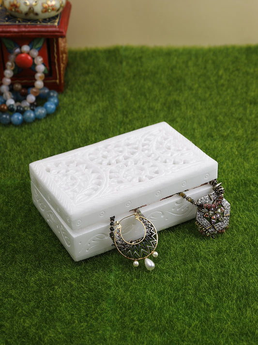 White Stone Storage Box