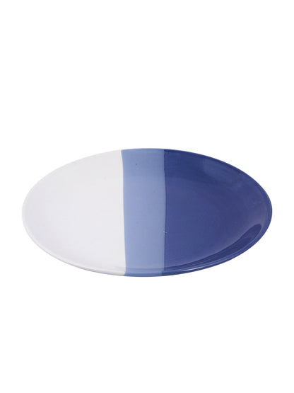 Blue & White Half n Half Shade Full Plate 2pc