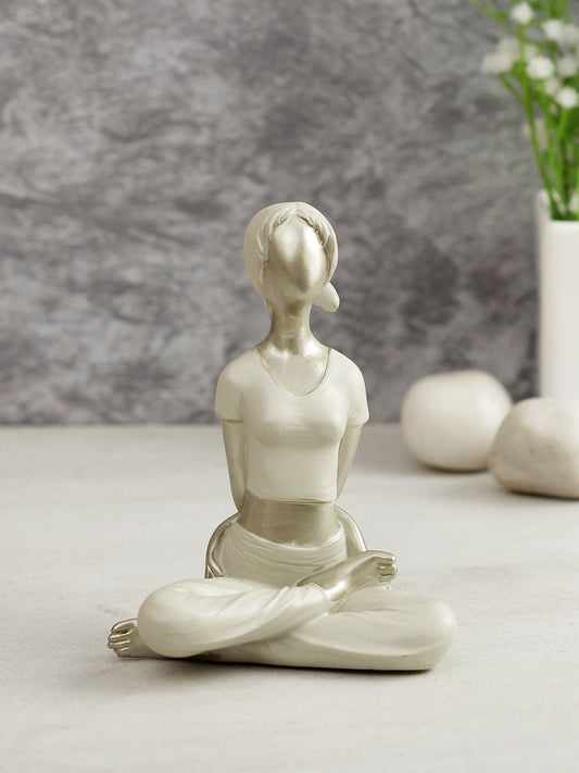 Healthy Yoga Pose Figurine in Raisin