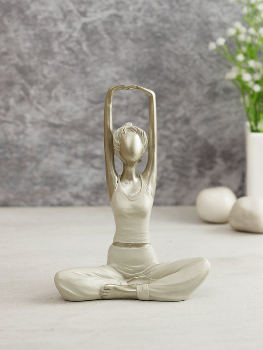 Healthy Yoga Pose Figurine in Raisin