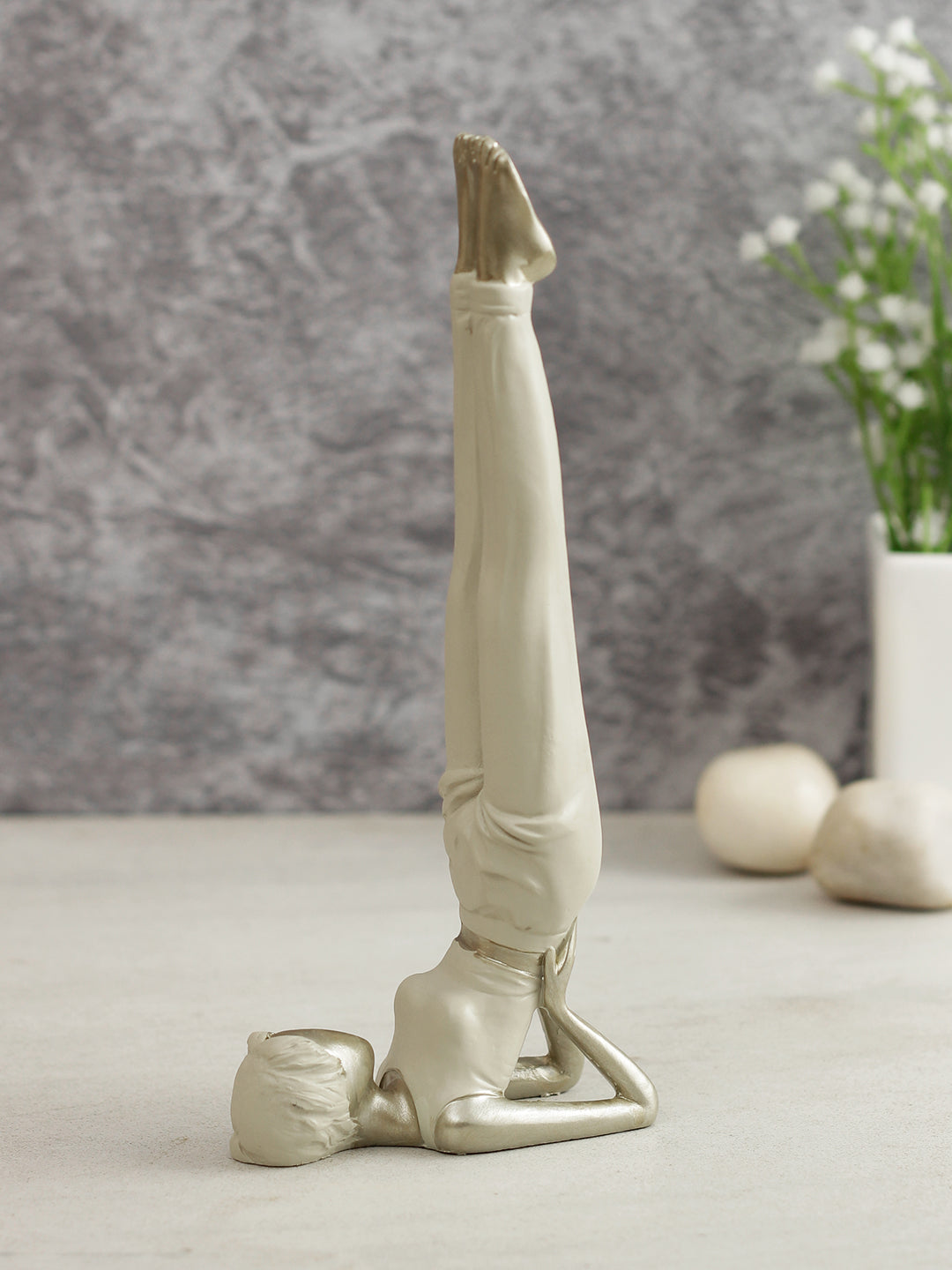 Healthy Yoga Pose Figurine in Raisin